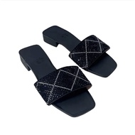 Women's Sliders Summer Casual Comfortable Square Toe Low Heeled Slippers