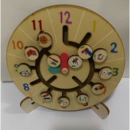 Flying Tiger educational toy clock made of wood Flying Tiger Copenhagen
