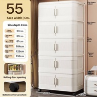 PH | Plastic Foldable Storage Cabinet with Sliding Door 55cm