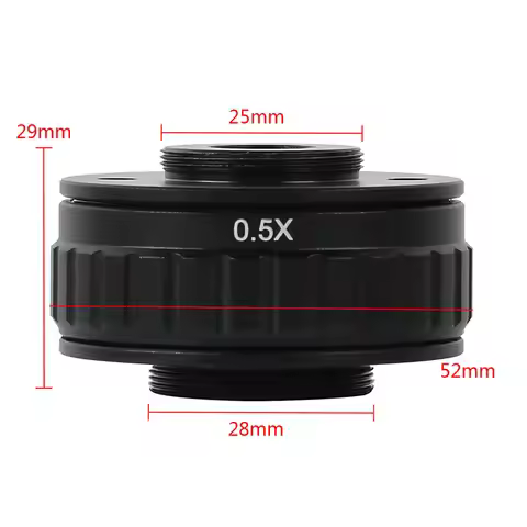 SZM CTV 1/2 SZMCTV 0.5X 28mm to 25mm Trinocular Stereo Microscope Adapter C Mount Camera for 4K HDMI