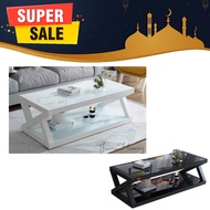 Coffee table glass top / coffee table glass tempered modern/ meja kopi / meja kopi kaca ruang tamu m