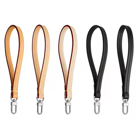 Genuine Leather Vachetta Wristlet strap replacement band for LV Pouch pochette accessoires Neverfull