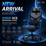 [NEW] ANEW Ace Ergonomic Chair | All-Day Mesh Comfort Dual-Piece Lumbar 3D Armrests Seat Slider 3-Ye