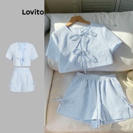 B112-DEC-A-2 - Striped short-sleeve shirt with tie + shorts - SHB112ED239  B112-DEC-A-2-Kemeja lenga