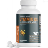 Bronson Vitamin D3 10,000 IU (250 mcg) Immune &  Support, 360 Tablets |  & Teeth Support, Non-GMO, G