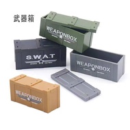 Third-party WWII military building block minifigure accessory box with equipment and ammunition box 