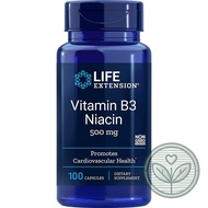 Life Extension, Vitamin B3 Niacin, 500 mg, 100 Capsules (C4)
