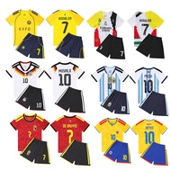 2526 Game Season soccer jersey Children's Football jersey Suit Argentina No. 7 C Luo No. 11 jersey W