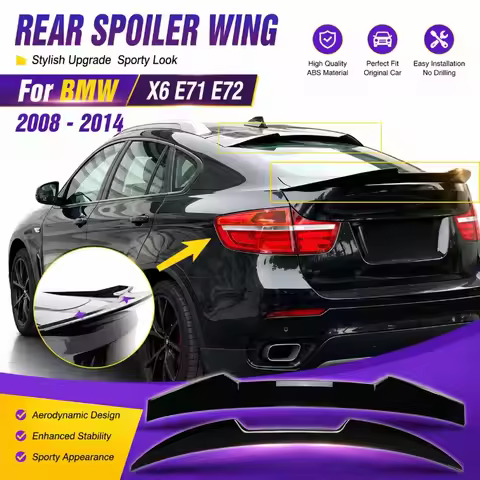 Rear Spoiler Wing For BMW X6 E71 E72 2008-2014 Car Rear Windshield Roof Spoiler Trunk Lid Spoiler Bo