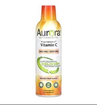 🔥Super Sale Price🔥Aurora Mega-Liposomal 維生素 Vitamin C 3000mg 480ml 被封裝在全天然脂質體中。這有助於保護維生素 C 的營養，同時促進更優效地通過消化系統，進入人體血液。考慮到大多數人的口味、我們只使用全天然有機水果香料和甜菊粉、相信大部分人都會愛上本產品的味道！