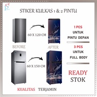Premium Imported Refrigerator Stickers 1 Door & 2 Doors Abstract Motif 6