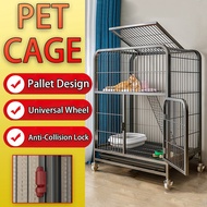 4 Tiers Cat Cage With Wheels Foldable Movable Metal Pet Rabbit Cats Dog House Sangkar Kucing Indoor 