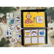 [Autismshop] mini PECS communication notebook learning materials