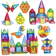 56pcs Magnet Building Tiles Transparent Magnetic 3D Blocks Construction Playboards Creativity Beyond