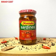 SRGRYJTBH3.14☃♈Montaño Spanish Style Sardines in Tomato Sauce and Corn Oil (PER BOTTLE)