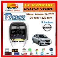 Fordayo Nissan almera 2014 - 2019 9 Inch DSP car android player with casing 2+32GB carplay android auto