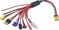 RCFPV RC Lipo Battery Charger Adapter Connector Splitter Wire 8 in 1 Octopus Convert Cable to XT60H