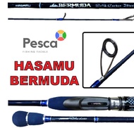 PESCA - NEW!! HASAMU Bermuda Fishing Rod 6' Feet Solid Carbon Blank Rod Spinning Rod Bait Casting Ro