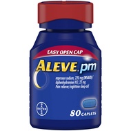Aleve PM Caplets, Fast Acting Sleep Aid and Pain Relief for Headaches, Muscle Aches, Non-Habit Formi