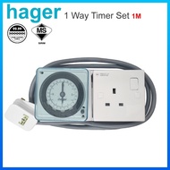 Hager Timer EH711 with 1way Switch Socket For Swiftlet Farming Burung Wallet