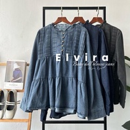 BAJU WANITA - ELVIRA BABY DOLL BLOUSE JEANS