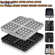 ESPOIR 1pcs Air Fryer Waffle Maker, Reusable Square Waffle Baking Mold, Silicone Waffle Mould for Ni