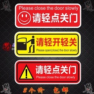 Reminder Sign Indicator Please Lightly Close Door Reminder Car Sticker Please Lightly Open Door Remi