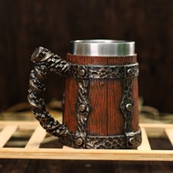 German Wooden Barrel Beer Mug Handmade Imitation Wooden Beer Mug Draw Beer Mug Western Tavern Tough 