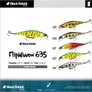 Minnow Black Rabbit Flipminnow 63S sinking Lure