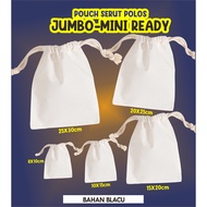 Plain neat calico drawstring pouch organizer storage various sizes 8X10 8X12 10X15 15X20 20X25 25X30