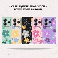 Softcase Square Edge Motif Type REDMI NOTE 14 4G - REDMI NOTE 14 5G - Softcase Handphone - Casing Ha