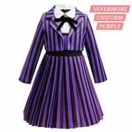 MILANBERRY NEVERMORE UNIFORM PURPLE ENID WEDNESDAY COSPLAY HALLOWEEN BOOK CHARACTER FOR GIRLS