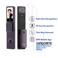 FREE Installation | FR052 SINGGATE Digital Lock Gate | Face Recognition Smart Digital Door Lock for HDB/BTO