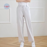 Eyouth 10119 Women casual pants Ladies high waist trousers cotton linen women's long pants