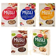 EMCO Crunchy Musli Cereal 375g [Strawberry Almond / Blueberries Raspberries / Tropical Fruits / Haze