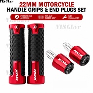 NewFor Yamaha NVX 155 125 Motorcycle CNC 7/8'' 22mm Handlebar Grips with End Plugs Accessories