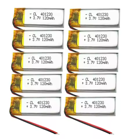 10PCS/Lot 3.7V 120mAh Rechargeable Polymer Li-po Battery 401230 For Sony NWZ-W202 W252 W262 SBH70 SB