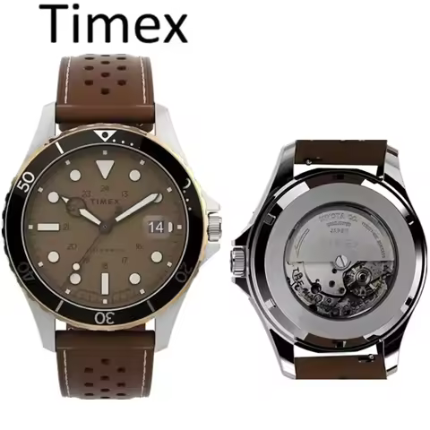 TIMEX Automatic Mechanical Watch Male American Stainless Steel Scratch Proof Waterproof Diving Watch