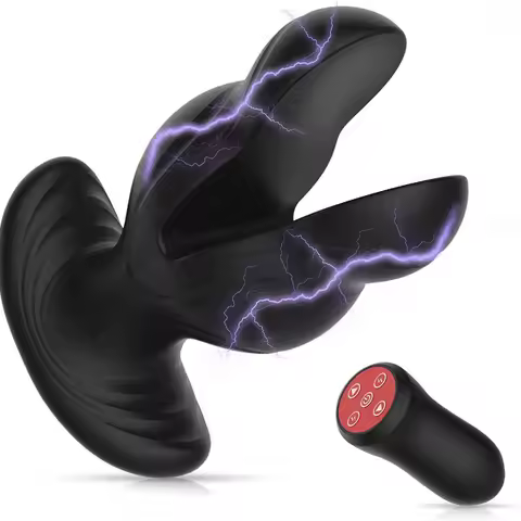 Tension Shock Prostate Massager Flapping Thrusting Anal Plug Vibrating Butt Plug Remote Control Male