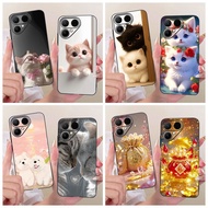 For Tecno Pova Curve 2 Case LK7K ​​​​​​​New Design Cute Cartoon Cat Dog Soft Black Silicone Phone Co