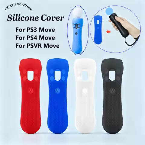Multi Color Anti-Slip Silicone Protective Sleeve For PS3/PS4/PSVR Move Skin Motion Controller Cover