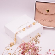 【手作】冰紫玉髓雙金屬手鍊