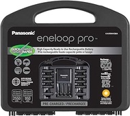 Eneloop Panasonic K-KJ55KHC86A pro High Capacity Rechargeable Batteries Power Pack 8AA, 6AAA, 4 Hour Quick Battery Charger and Plastic Storage Case