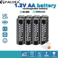 PALO NiMH Battery 1.2V 3000mAh AA Rechargeable Battery for Remote Control Toys 1.2V AA Battery