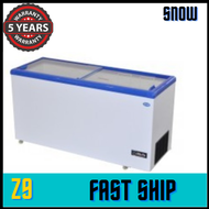 Snow 540L Flat Glass Sliding Lid Freezer Concealed High Efficiency Compressor SNOW LY 600GL FLAT GLASS