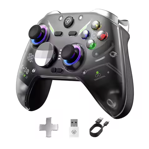 Aolion K30 RGB Wireless Gaming Controller Battery Level Display TMR Joystick For Switch 2/PC/Phone H
