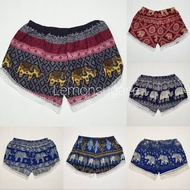 [9138] Seluar Pendek Batik Gajah [LACE]/Thailand Batik Elephant Short Pants WHOLESALE AVAILABLE