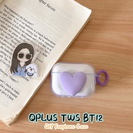 【Direct supply】For QPLUS TWS BT12 Case Cover DIY Cute Peach Heart Soft Silicone Earphone Case Casing