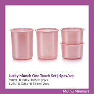 Tupperware | Lucky Munch One Touch Set Food Storage Container Canister Seasoning | Bekas Makanan Rempah Ratus