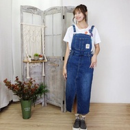 Hana Mokuba 清新休閒水洗感牛仔吊帶長裙